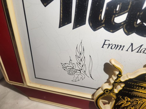 Vintage Beer Bar Sign 3D Meister Brau Stein 1984 Miller - AS-IS, Needs Repair - Picture 7 of 12