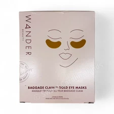Wander Beauty Baggage Claim Gold Eye Masks 6 Pairs Under Eye Treatment Boxed New