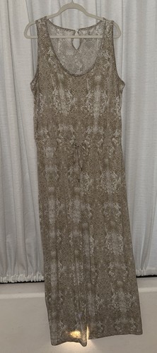 Tuta Juicy Couture XL stampa serpente elasticizzata e cravatta in vita scollo con perline - Foto 2 di 19