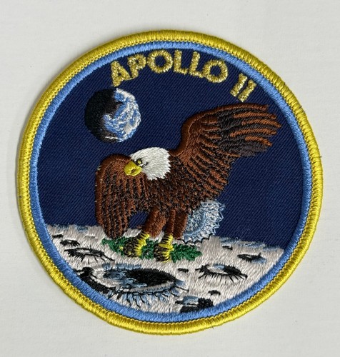 Vintage Original 1969 Apollo 11 Mission Lion Brothers 4" Cloth Backed Patch
