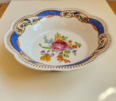 Schumann Bavaria   Durchbruch Teller Ø 25 cm   Blumenmotiv   Höhe 6,7 cm Sammler