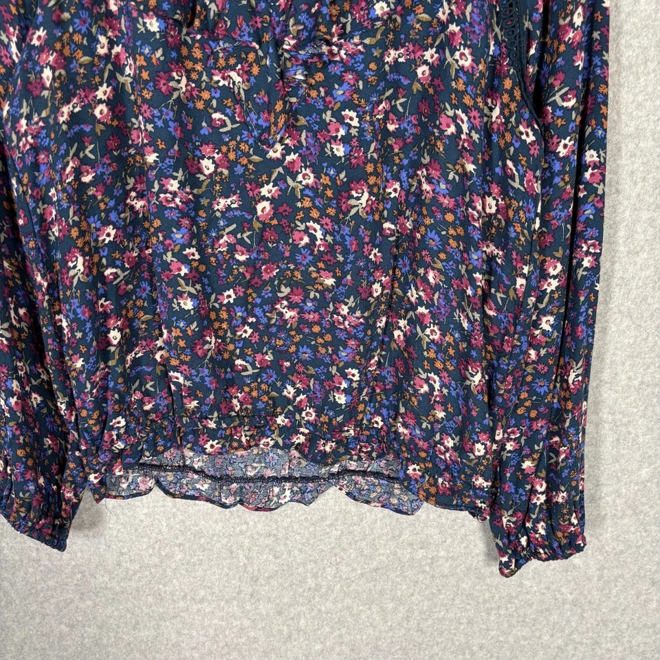 Top de trapo americano mediano floral ganchillo puff casa campesino boho granja  Foto 3 de 4