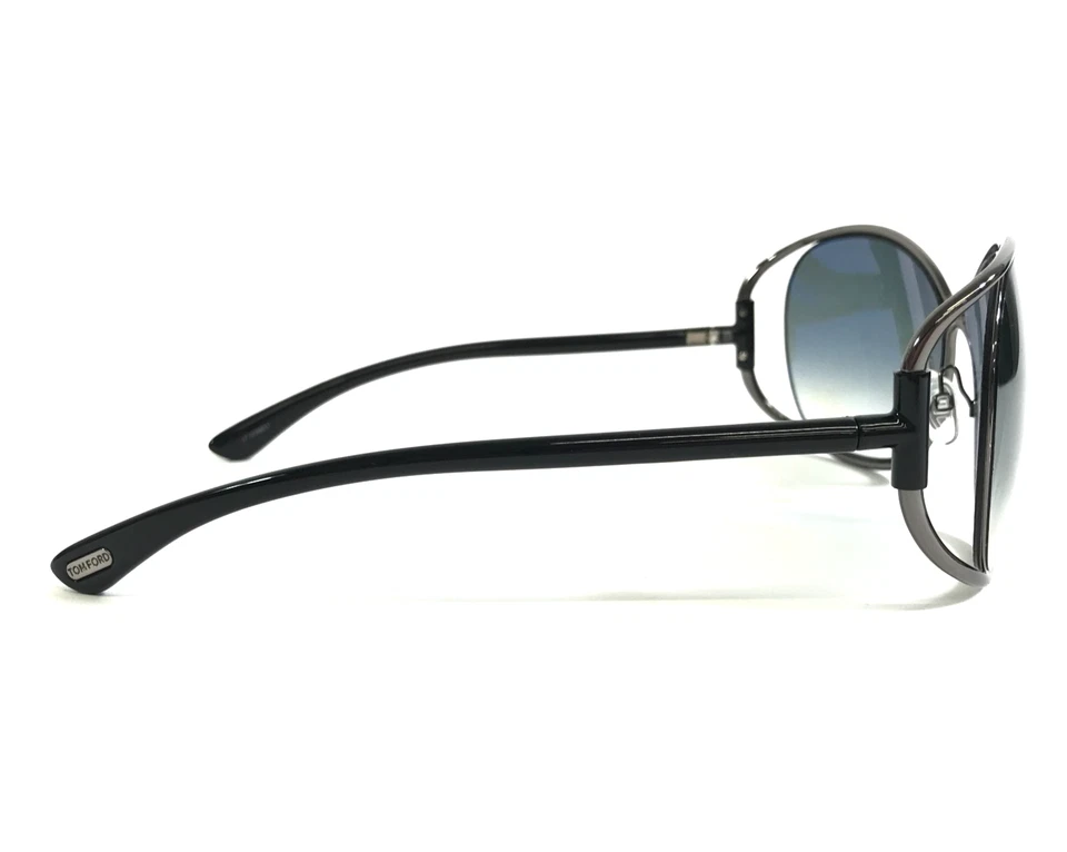 Gafas de sol Tom Ford monturas emmeline negro gris mariposa con lentes azules degradados Foto 4 de 4