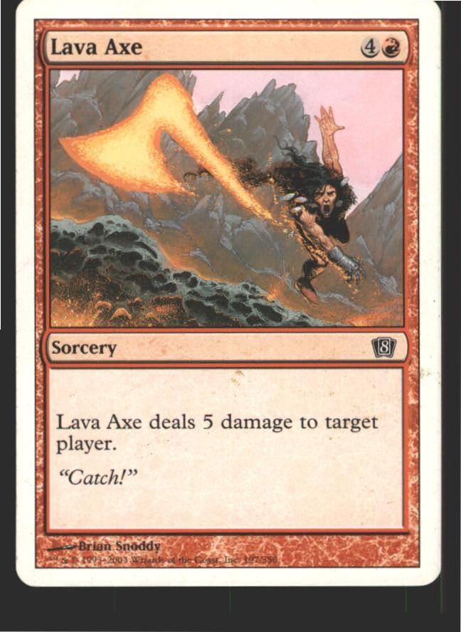 Lava Axe 200 Common 9th Edition Magic: The Gathering Lightly Played