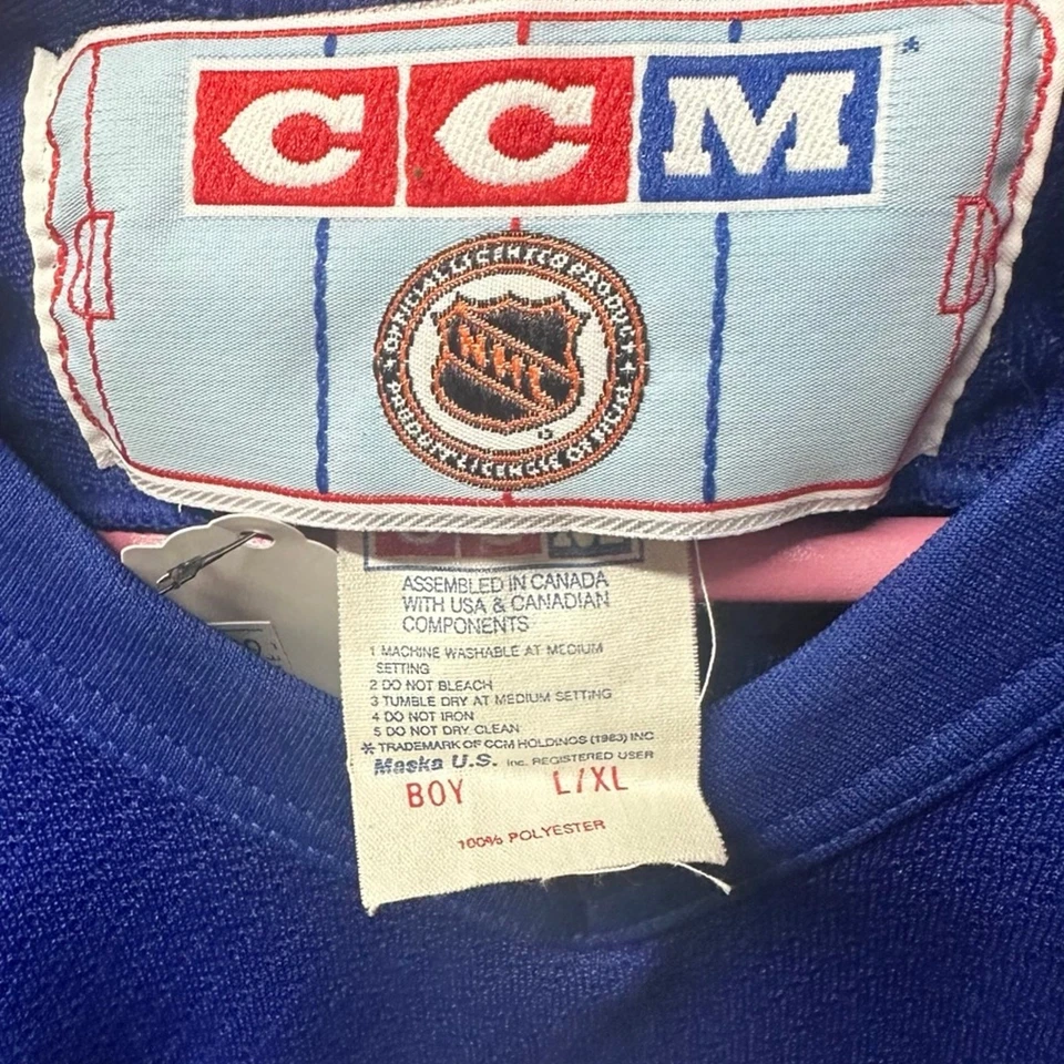 Vintage CCM Toronto Maple Leafs Jersey M NHL Hockey Throwback Blue White - Image 4 of 4
