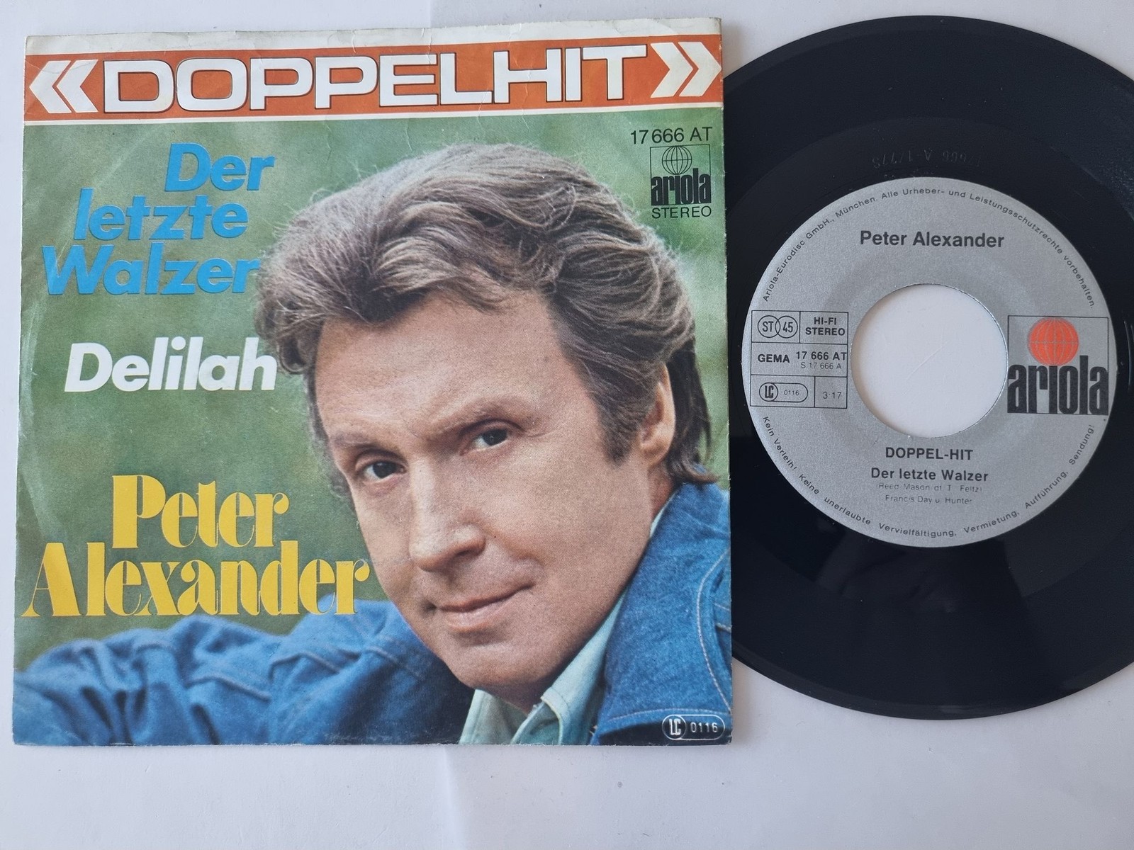 Peter Alexander - Der letzte Walzer/ Delilah 7'' Vinyl Germany