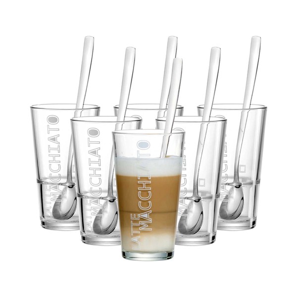 Ritzenhoff & Breker Lena Latte Macchiato GläSer Mit LöFfel 350 Ml 6Er Set-image