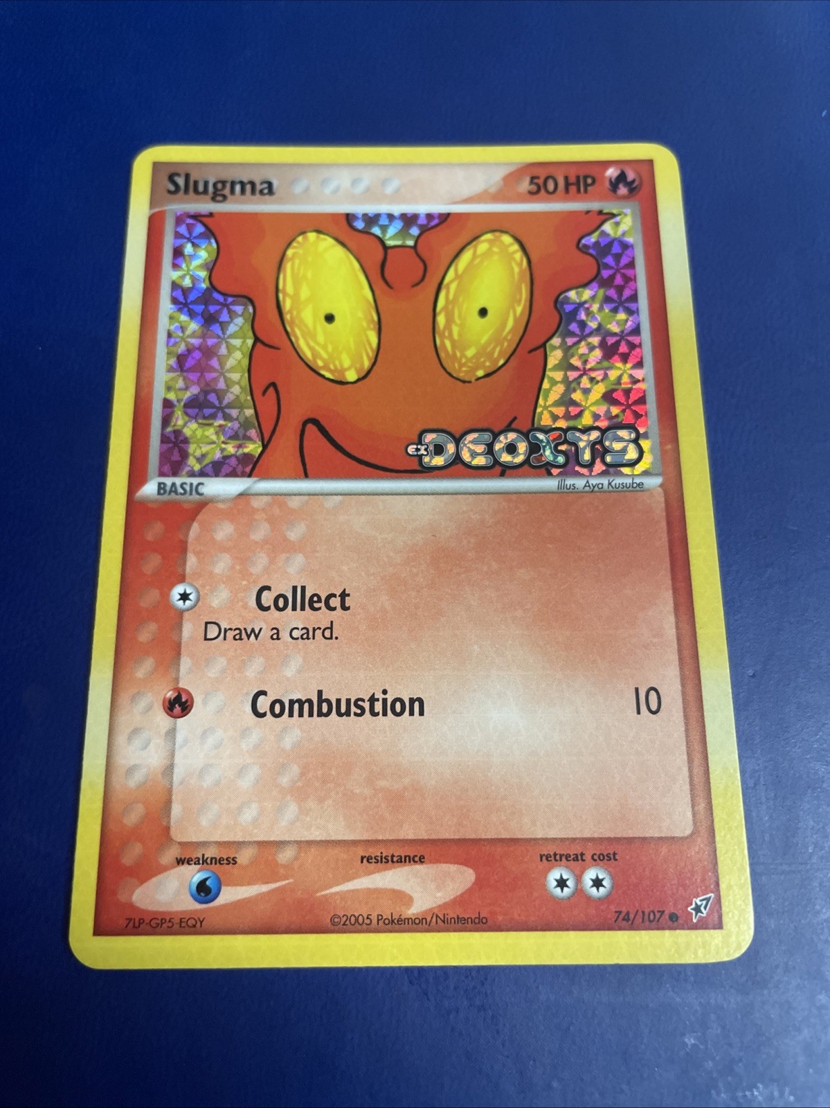 Slugma 74/107 Ex Deoxys Reverse Holo Stamped  Foil Pokémon Card NM
