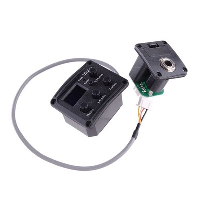 Acoustic Guitar Pickups ISYS with Plus Onboard Preamp Piezo EQ Tuner for 2 Bands