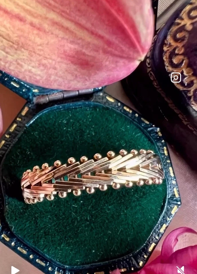 14K Gold Herringbone Ring - Image 3 of 3