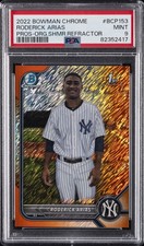 2022 BOWMAN CHROME PROSPECTS ORANGE SHIMMER REFRACTOR RODERICK ARIAS 9/25 PSA 9