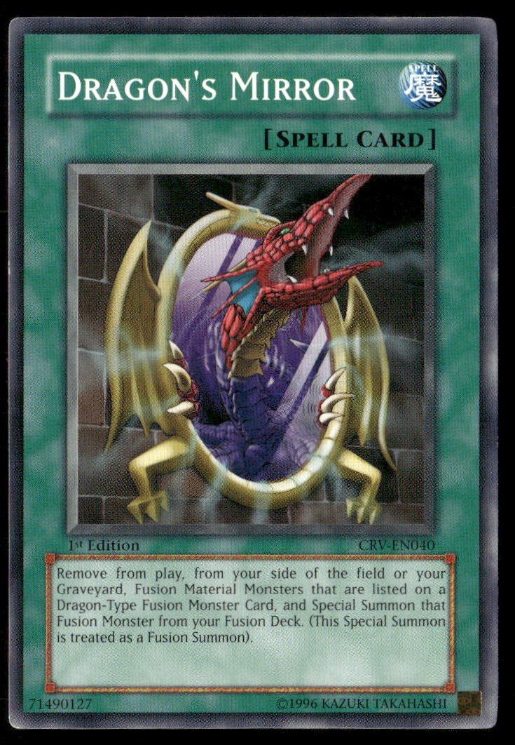Dragon's Mirror CRV-EN040 YuGiOh Cybernetic Revolution trading card — raw and PSA graded price guide