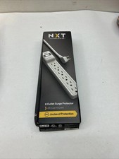 NEW LOT OF 10 NXT Technologies 6-Outlet Surge Protector 4ft Cord - NX54312