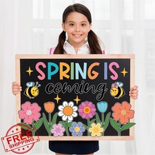 Spring Bulletin Board Cutouts Flower Butterfly Bee Border Classroom Decor