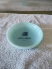 Vintage 5-Star Hotel de Crillon Paris Soap Dish White Light Blue Milk Glass