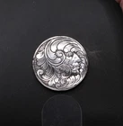 Hand Engraved Buffalo Nickel – Scrollwork w/ Sliver of Original Face - Coin Art