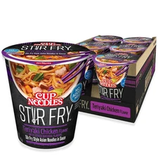 Nissin Cup Noodles Stir Fry Noodles in Sauce, Teriyaki Chicken, 2.89 Ounce (P...