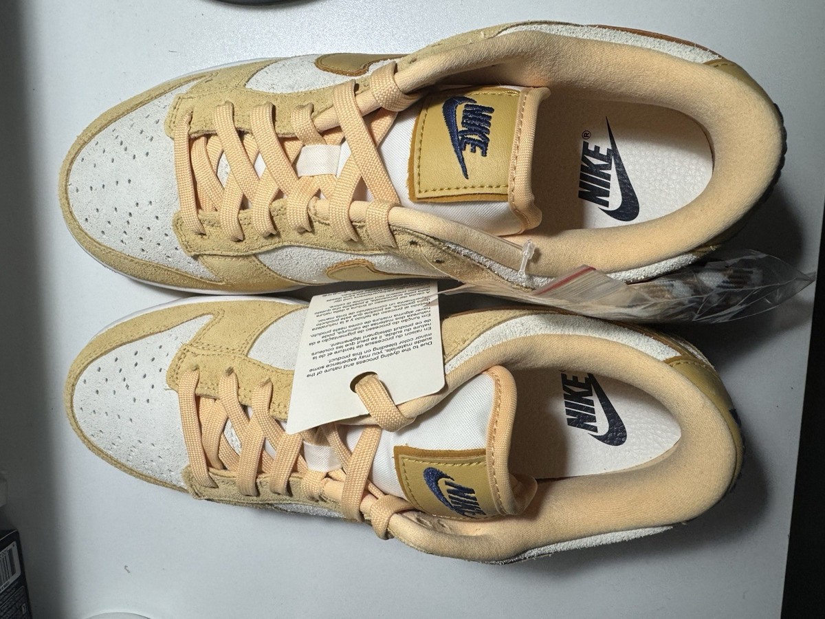 Nike Dunk Low Suede Beige White Colorblock Womens Low Top  display picture 3