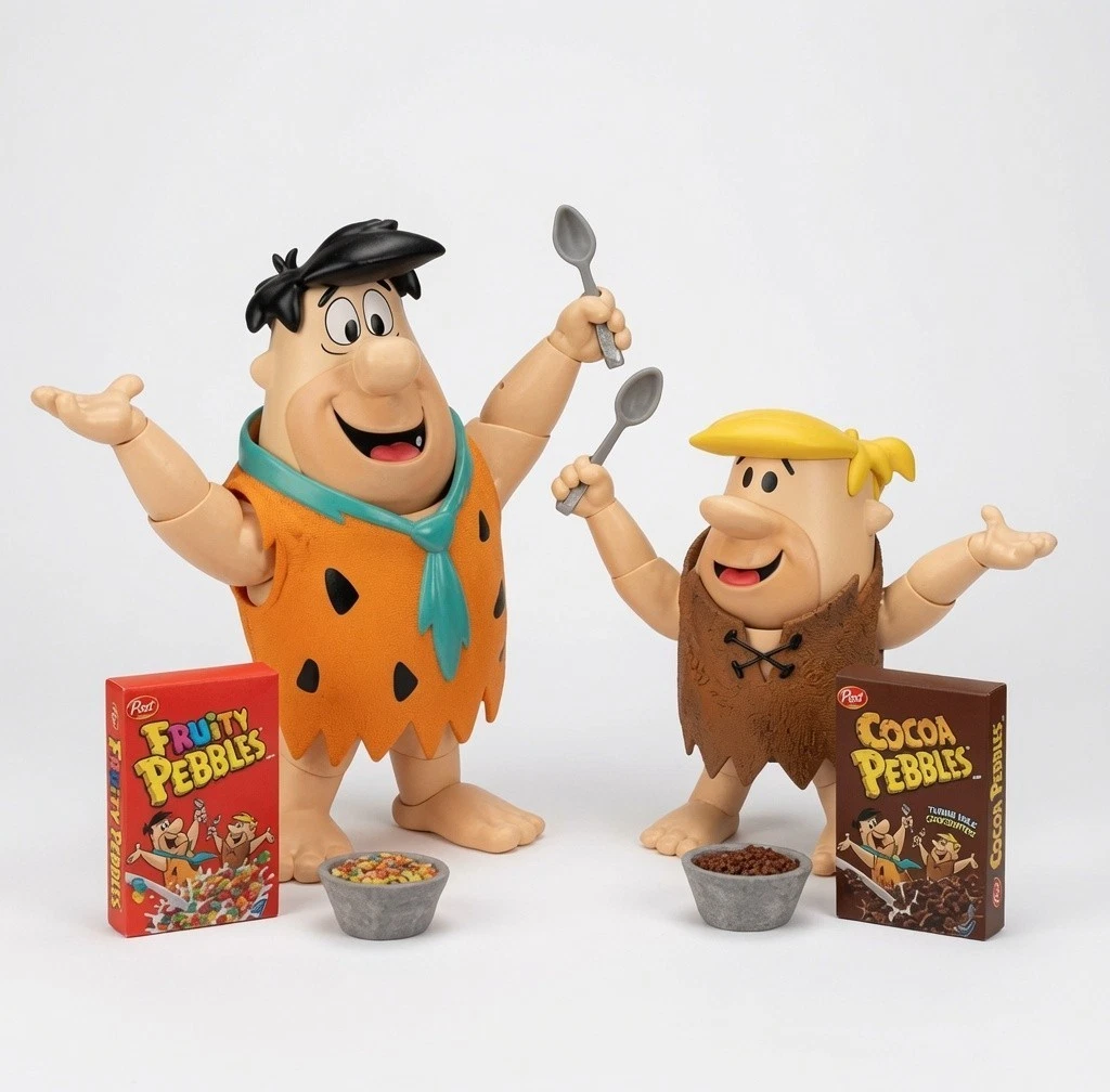 Figuras Jada Toys The Flintstones Barney Cocoa Pebbles Fred Fruity Pebbles
