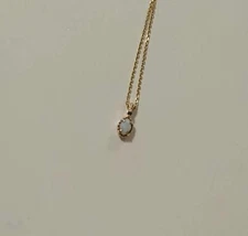 Agete K10 Opal Blue Sapphire Necklace