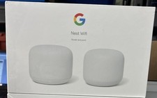 Google Nest Wifi Router and a Point - Snow GA00822-US "SEALED"