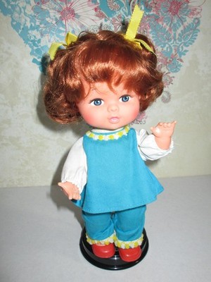 Vintage 1970's Playmates 9'' Toddler Doll w/ Original Outfit