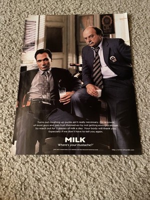 1998 JIMMY SMITS DENNIS FRANZ NYPD BLUE TV SHOW GOT MILK? Poster Print Ad