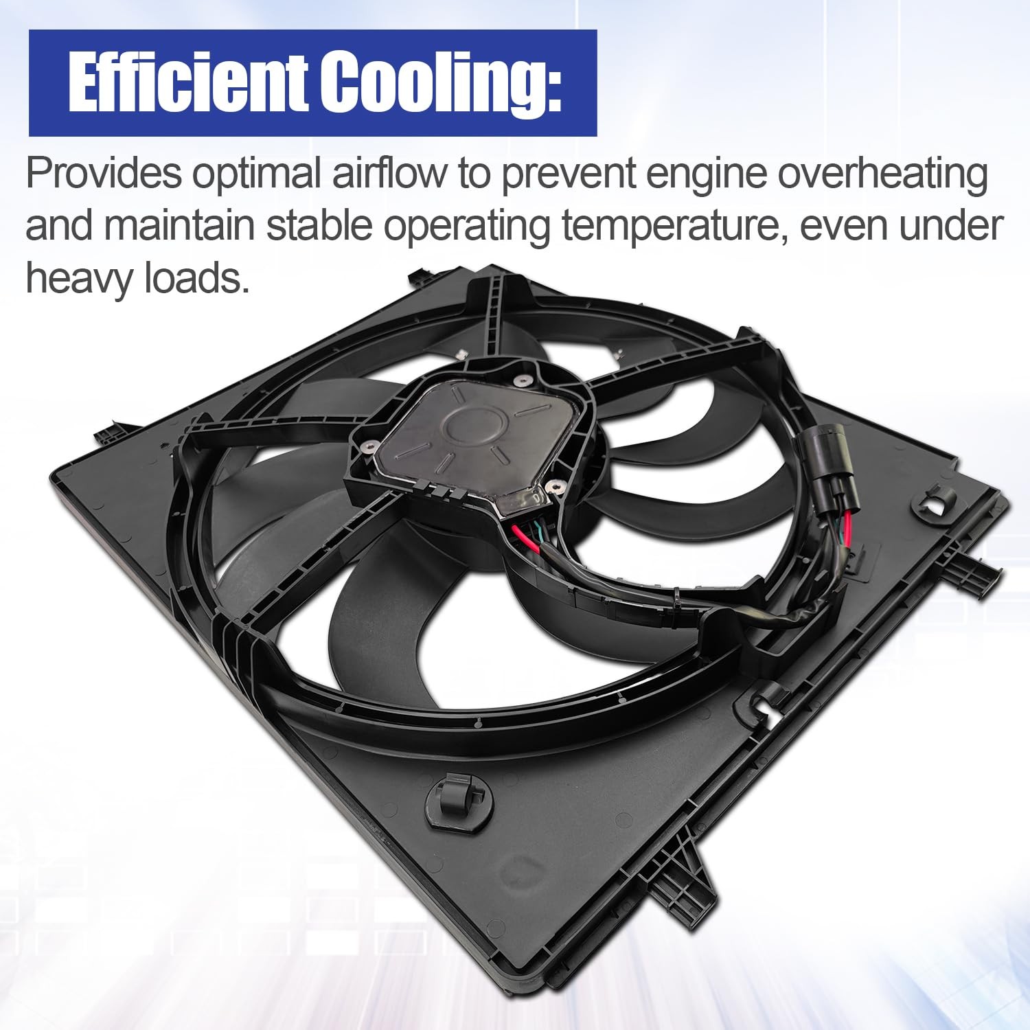 Blrack 670107328 Radiator Cooling Fan Fits Maserati Ghibli Levante Quattroporte