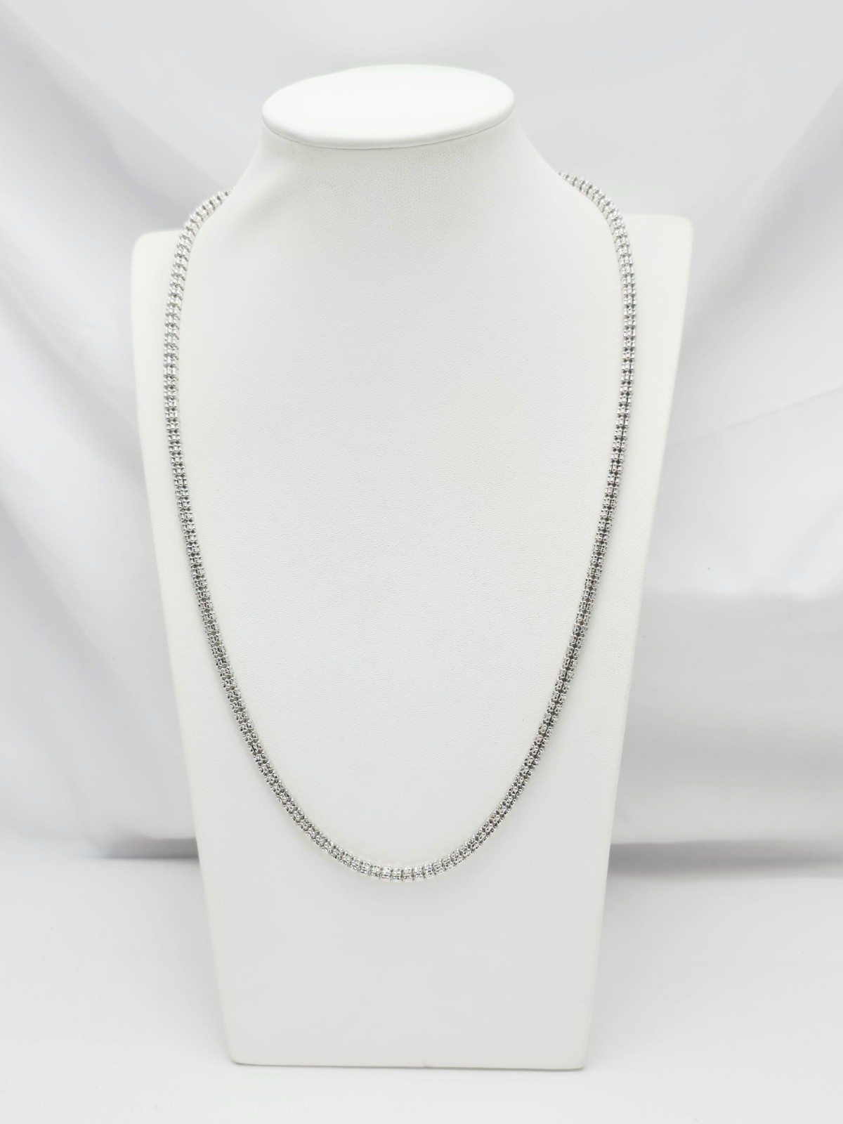 Unique 10K Solid White Gold Designer Diamond Cut … - image 5