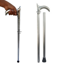 Victorian Steampunk Walking Stick 37" Aluminum V-Handle Cane Gift Men  Elders