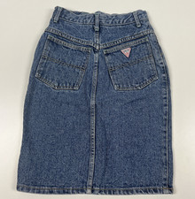 Vintage 80s Guess by Georges Marciano Made in USA High Rise Denim Pencil Skirt S