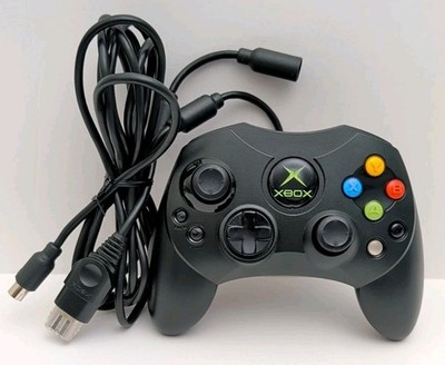 Original Microsoft Xbox S-Type OEM Black Wired Controller With Breakaway Cable