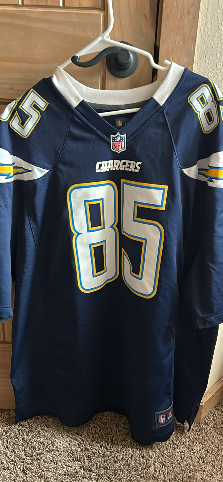 Reebok San Diego Chargers Antonio Gates #85 NFL Jersey Navy Blue Men’s XXL