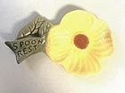 Vintage Spoon Rest Daisy Yellow Flower Buttercup Shawnee Pottery