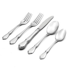 18/10 Stainless Steel 5 Piece Flatware Set for 1, Oneida Chateau Silverware