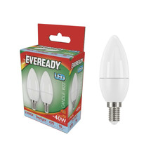 Eveready LED Candle Bulbs E14 SES 4.9W 6500K Daylight Opal – Twin Pack