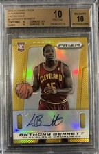 2013-14 Panini Prizm Anthony Bennett GOLD /10 AUTO BGS 10/10 Pristine HOLY GRAIL