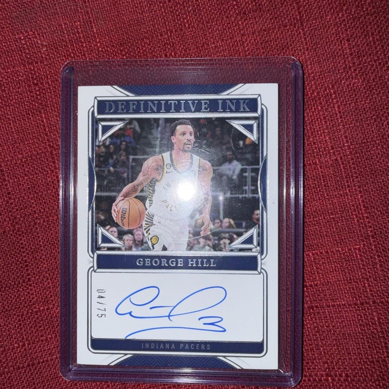 2024-25 National Treasures George Hill Definitive Ink Auto  /75 Pacers