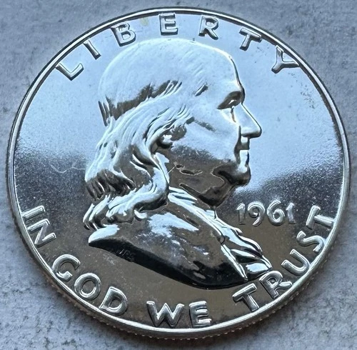 1961 Proof Franklin Half Dollar 90% Silver-INV#8556