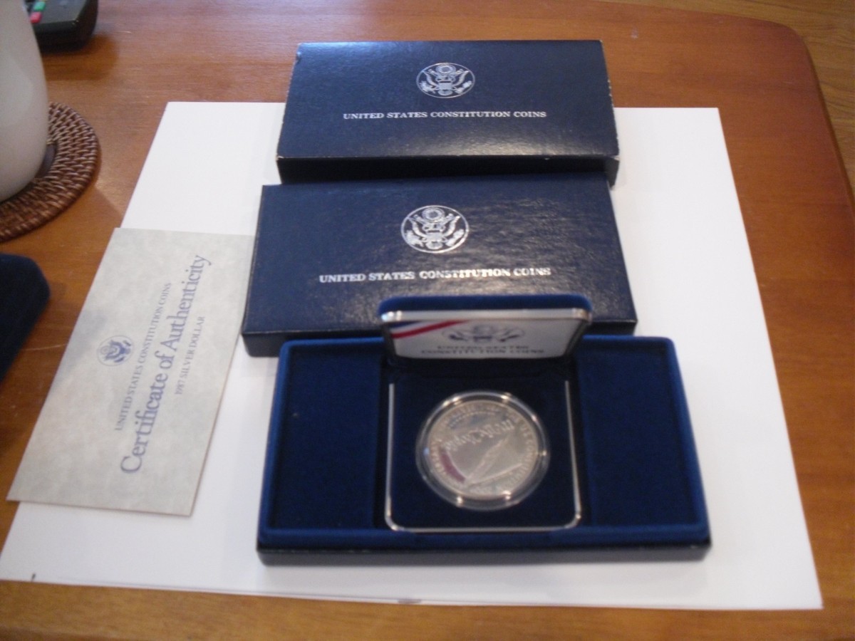 ★UNITED STATES CONSTITUTION COINS★銀貨★ 1987 US Constitution Coin 1 oz of 90% silver with OGP/COA | eBay