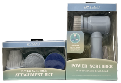 #ad Set BYTECH Power Scrubber amp; Detachable Brush Head with 3 Attachments Ergonomic $23.10
