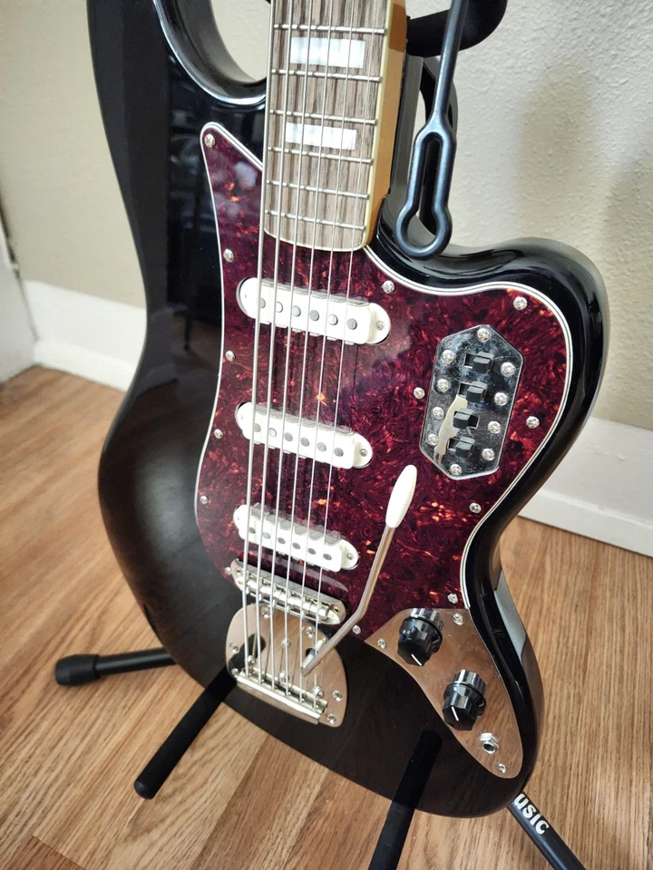 Fender Squier Bass VI Classic Vibe 6 String Bass Black 2025 With Maple Fretboard - Image 4 of 4