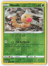 Weedle 002/073 Champion's Path Reverse Holo