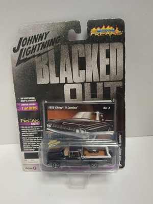 Johnny Lightning Blacked Out 1959 Chevy El Camino Smoking schwarz