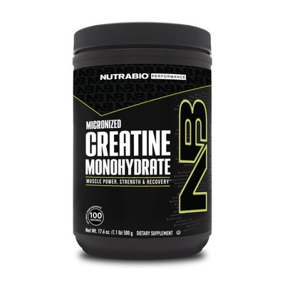 Nutrabio Creatine Monohydrate 500G Pure Micronized Supplement For Muscle Growth