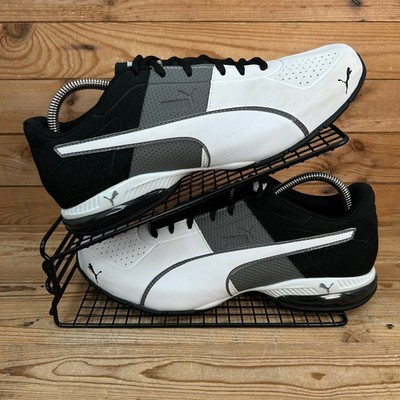 Puma Turnschuhe Herren Größe UK 8,5 Cell Surin 2 matt weiß anthrazit grau Rennschuhe