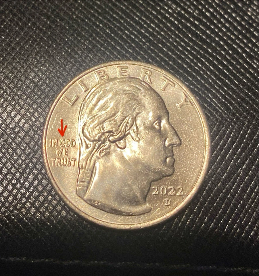 ERROR 2022 D Voto Para La Mujer Quarter Coin Mint “IN COD WE TRUST” Nina Otero - Image 3 of 4