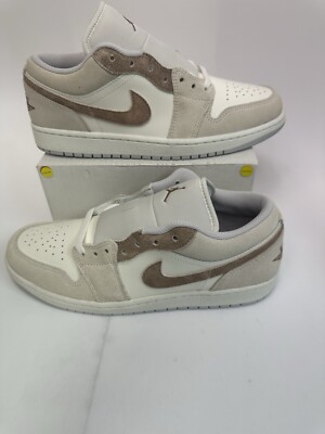 Air Jordan 1 Low SE  Light Bone/Archaeo Brown  HF1567-200 US Men Size 10 No Lid