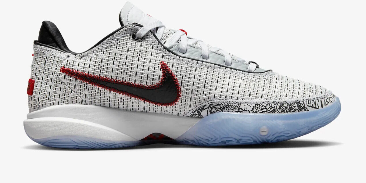 Nike Lebron XX 20 The Debut Basketball Shoes Mens Size 18 DJ5423-100 White Red Nike LeBron XX 20 Debut Basketball White DJ5423-100 Size 4  main image 3