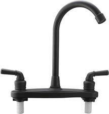 RV Non-Metallic Kitchen Faucet Oil Rubbed Bronze Two Handle-8" Main Body-High